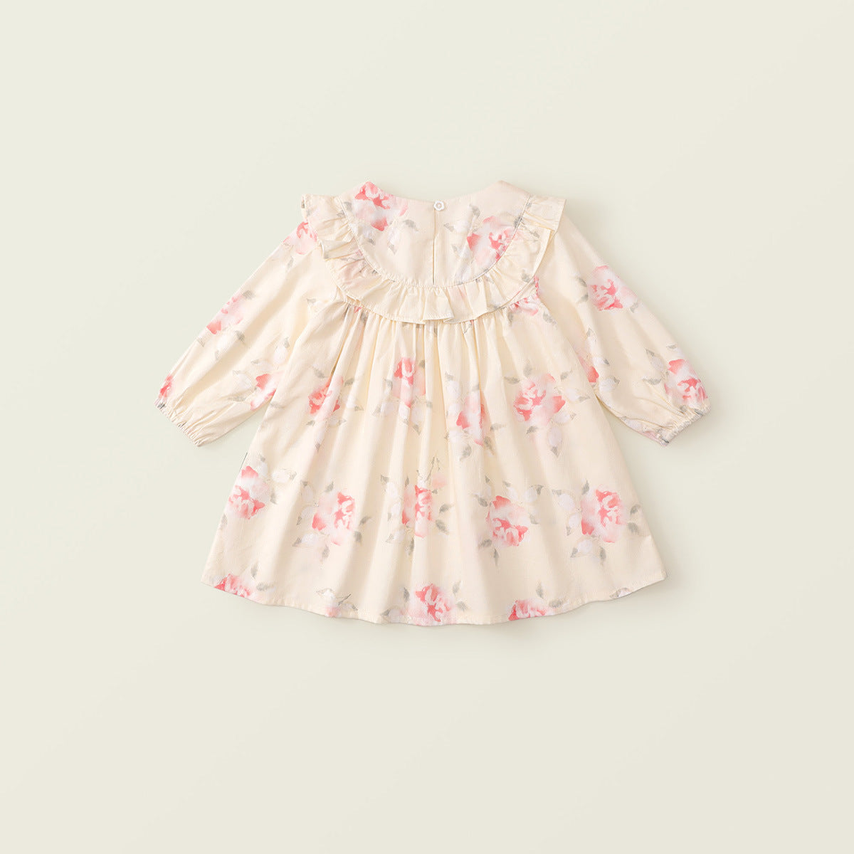 Girl's Floral Long-Sleeve Dress