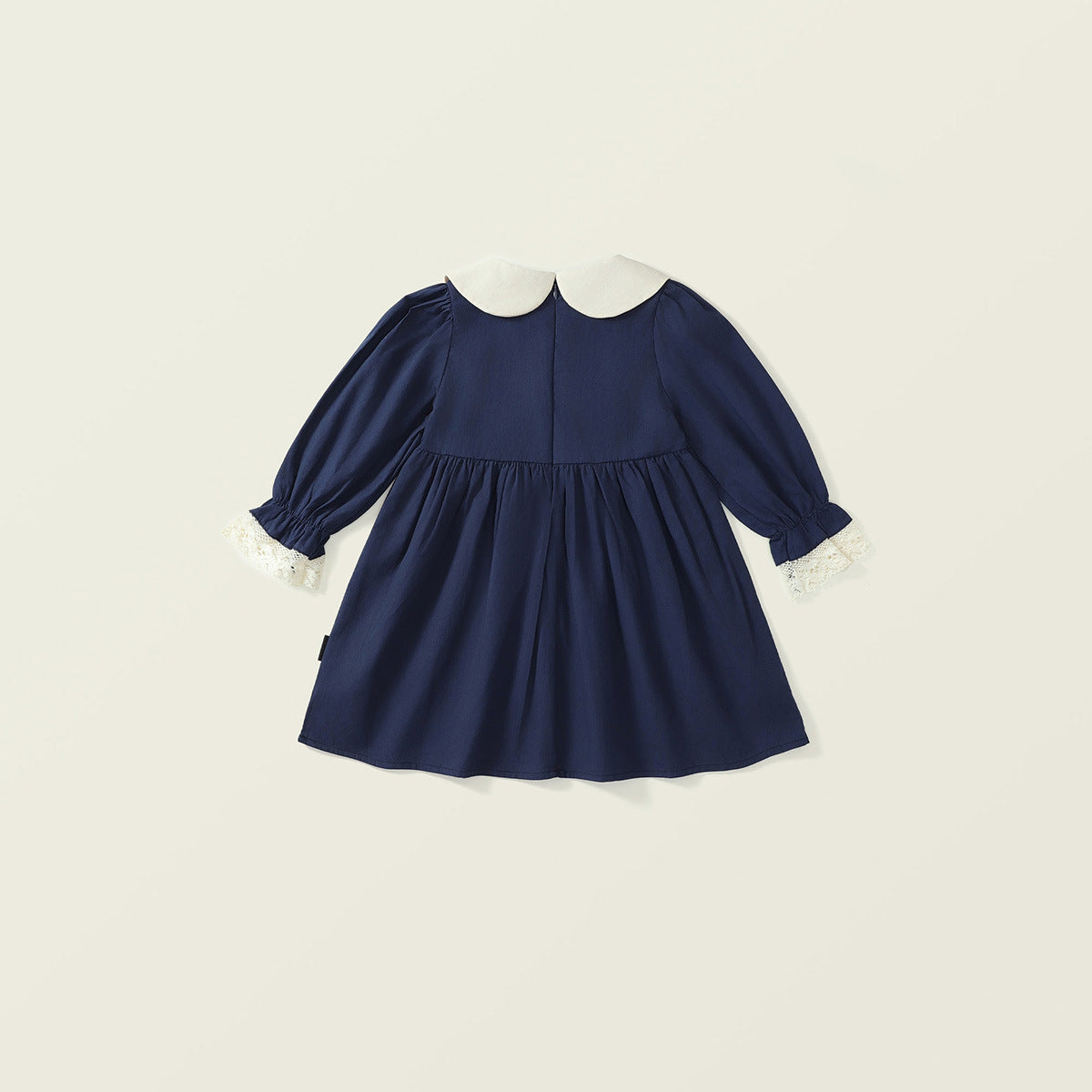 Girls French Baby Doll Collar Embroidered Rabbit Dress