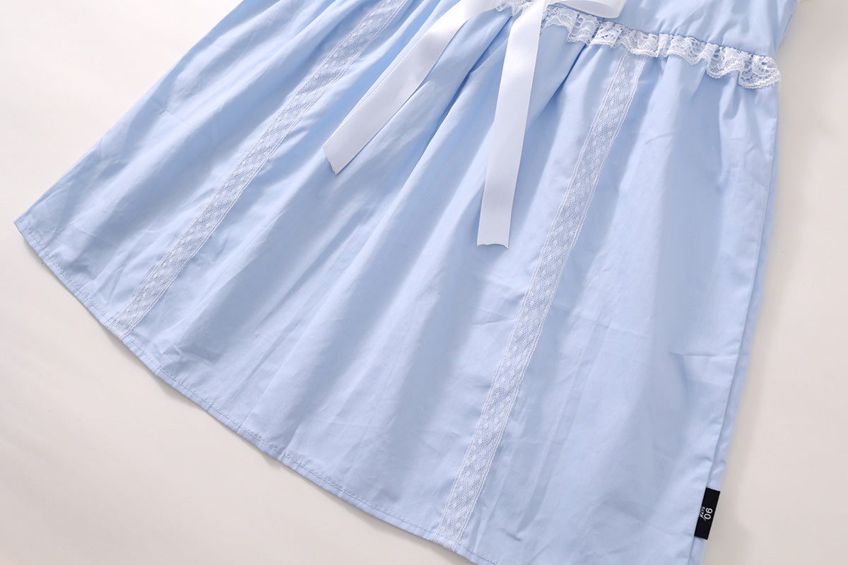 Girls Sleeveless Lace Patchwork Summer Dress