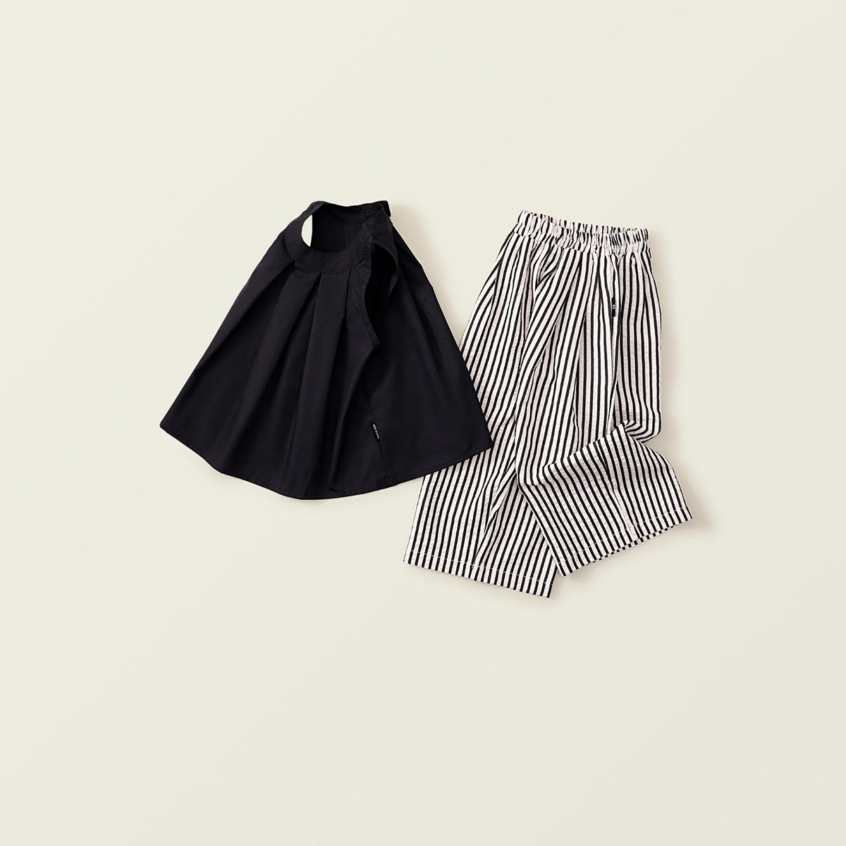 Girl's Sleeveless Striped Set