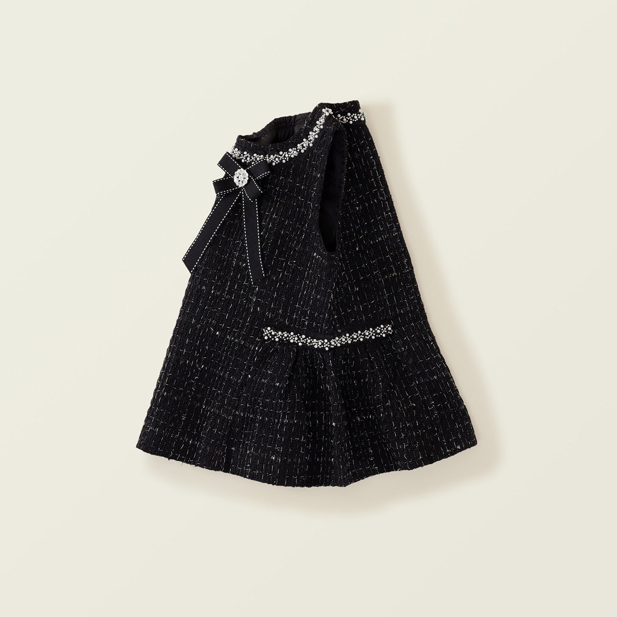 Girl's Tweed Sleeveless Dress - 2025 Spring New Arrival