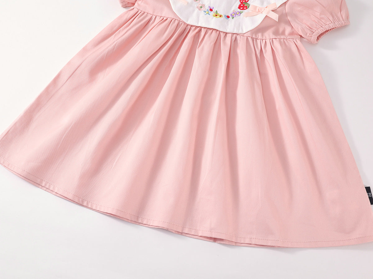 Girl's French Retro Embroidered Dress