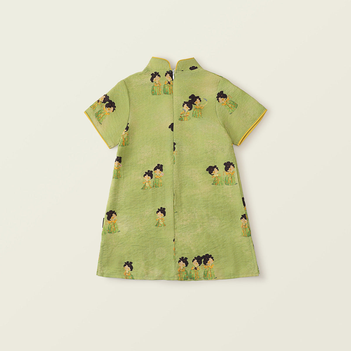 Girl's Elegant Floral Cheongsam/Qipao-Inspired Summer Dress