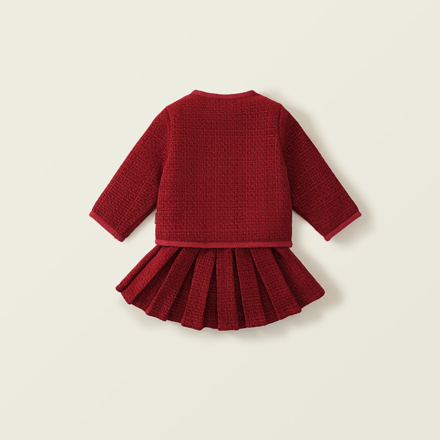 Girl's Autumn/Winter Quilted Red 2-Piece Outfit