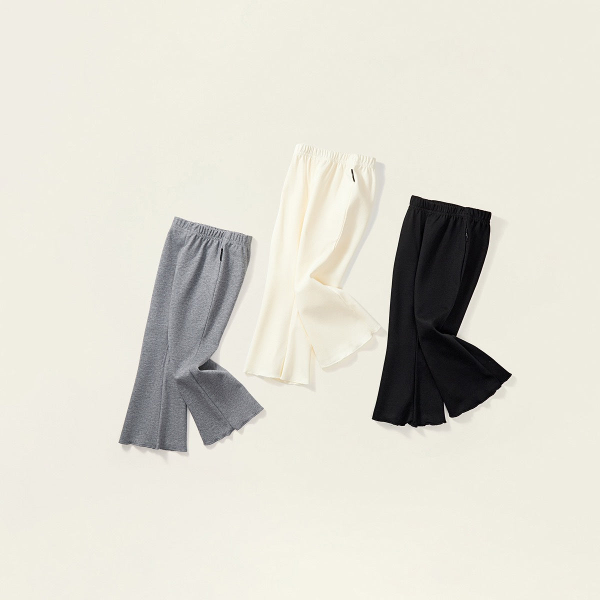 Girl Pure Color Flare Pants