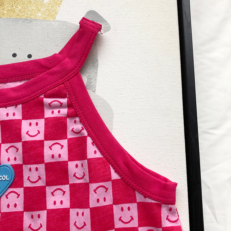 Girl's Summer New Pink Strapless Dress