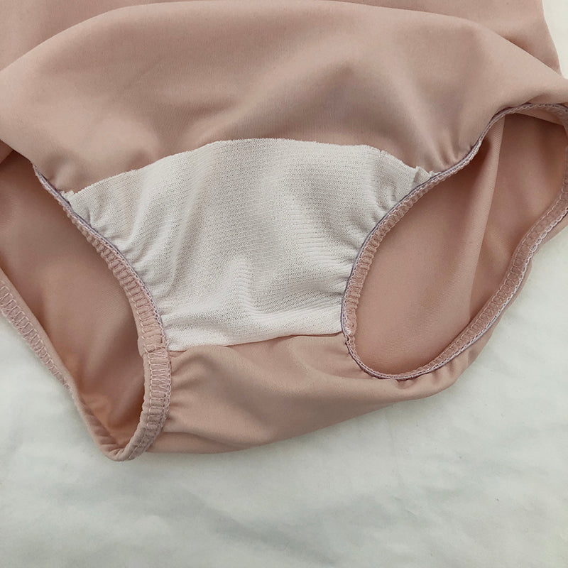 Girl's Cute Pink Floral Swimsuit