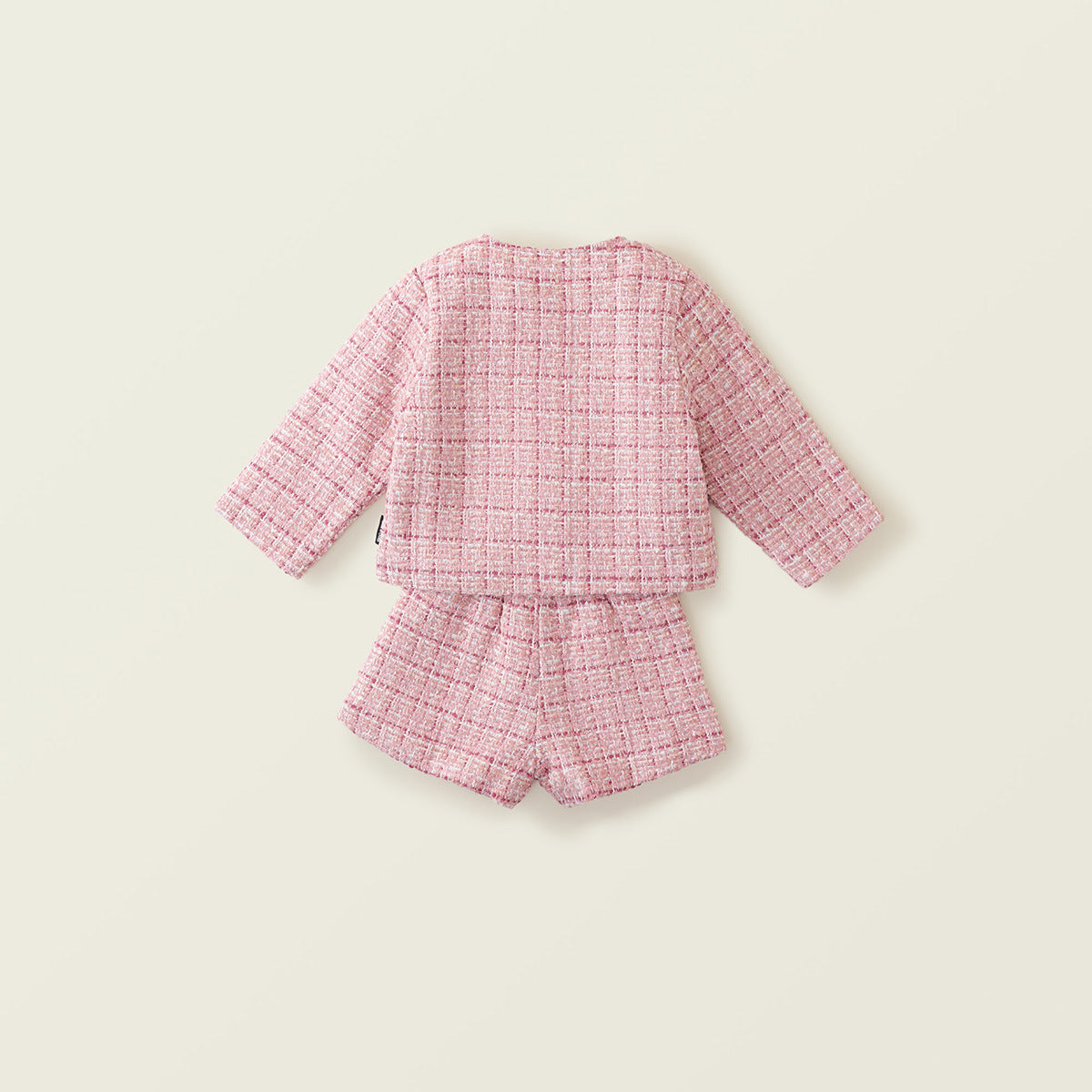Girl's Pink Thickened Chanel-Style Suit
