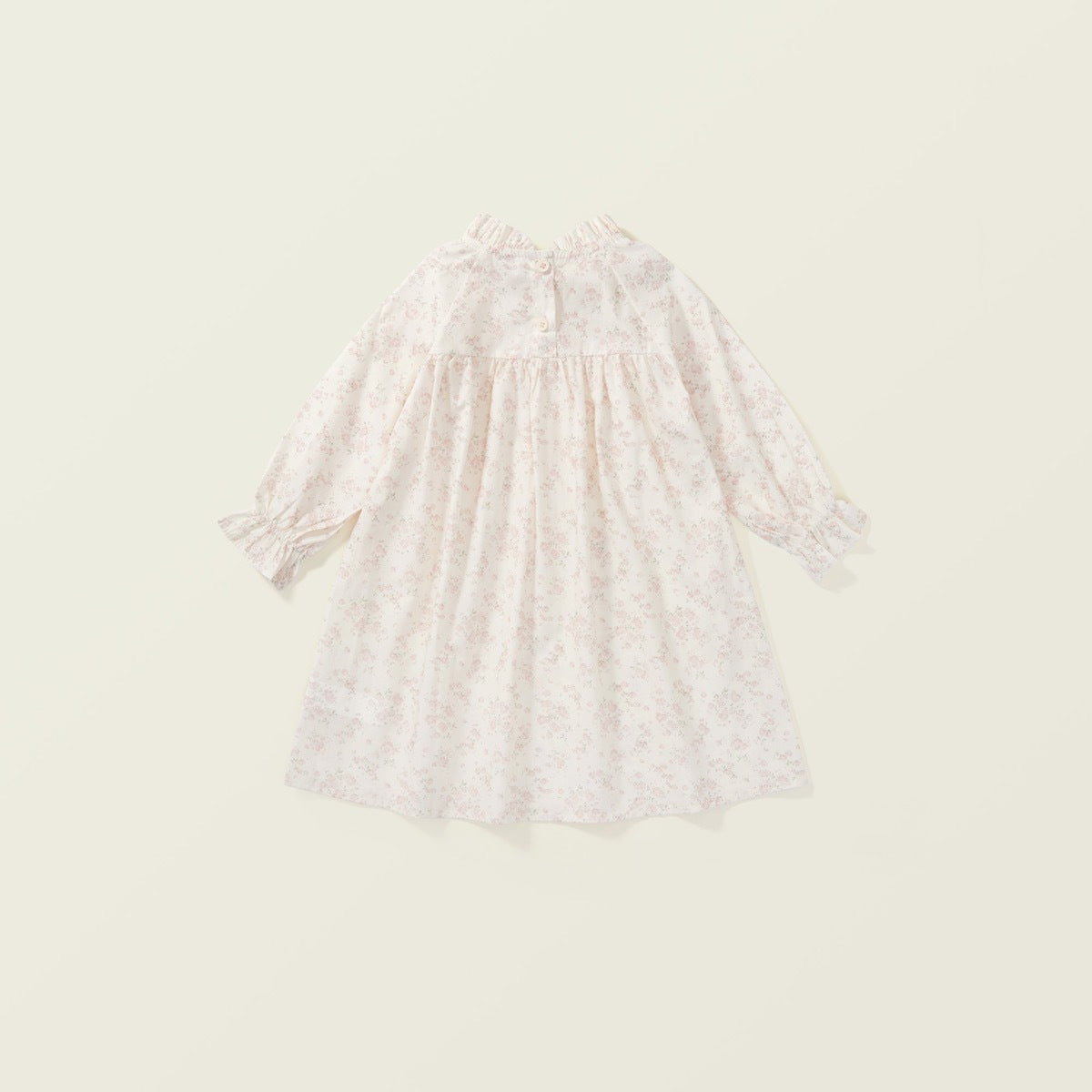 Girl's Ruffle Trim Country-Style Princess Dress with Gathered Sleeves