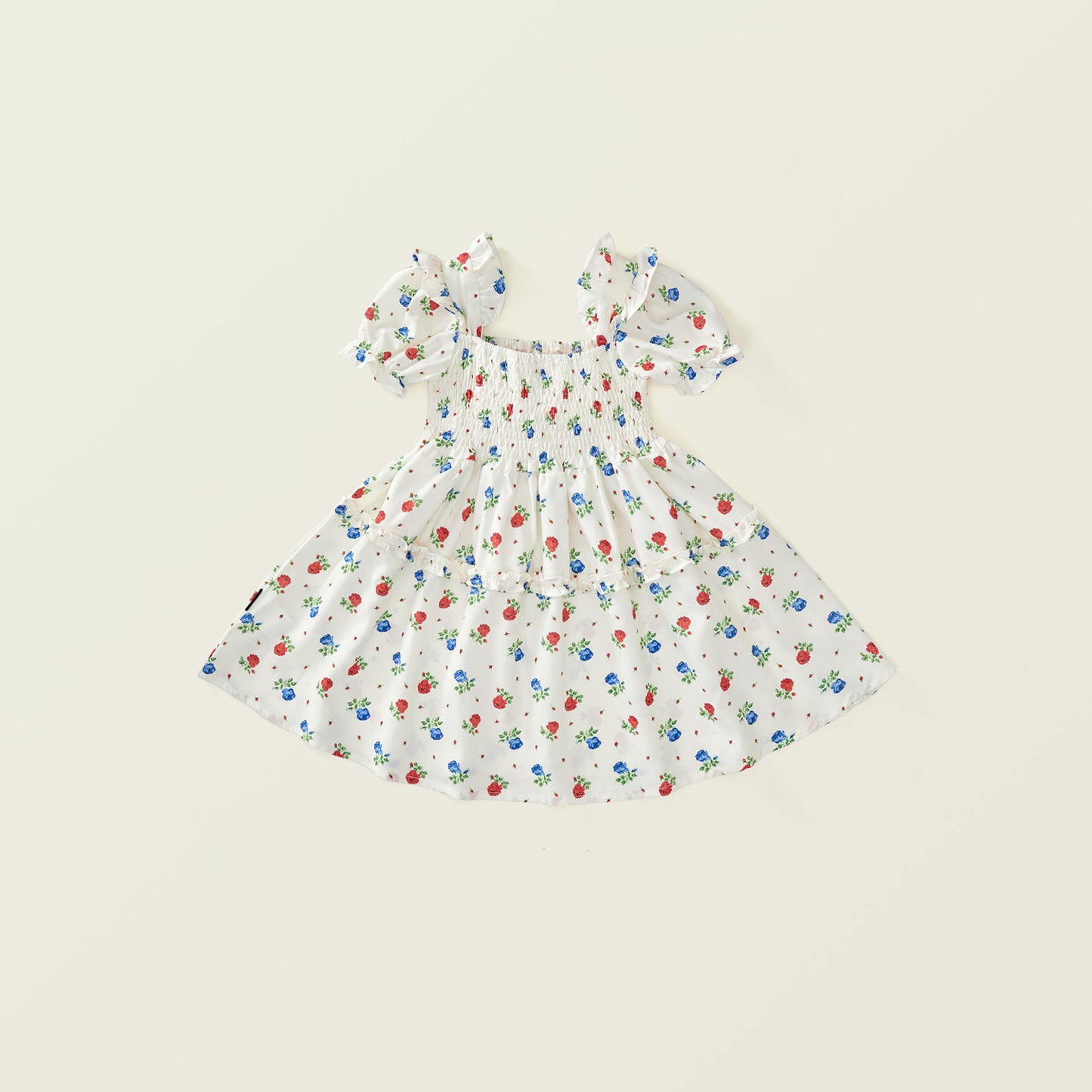 Girls floral short-sleeved dress