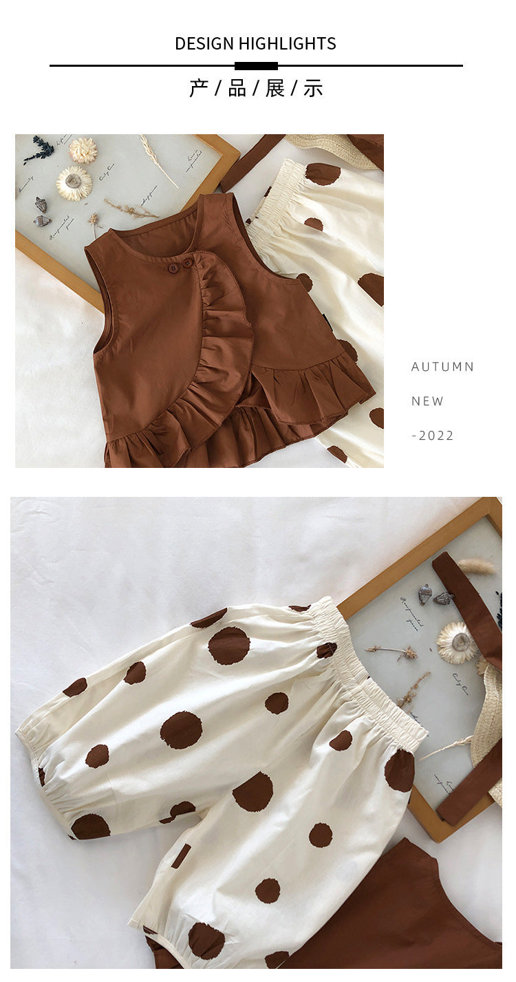 Girl's Sleeveless Set with Hat