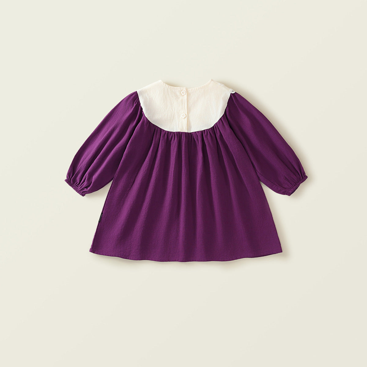 Girl's Purple Lace Long-Sleeve Princess Dress