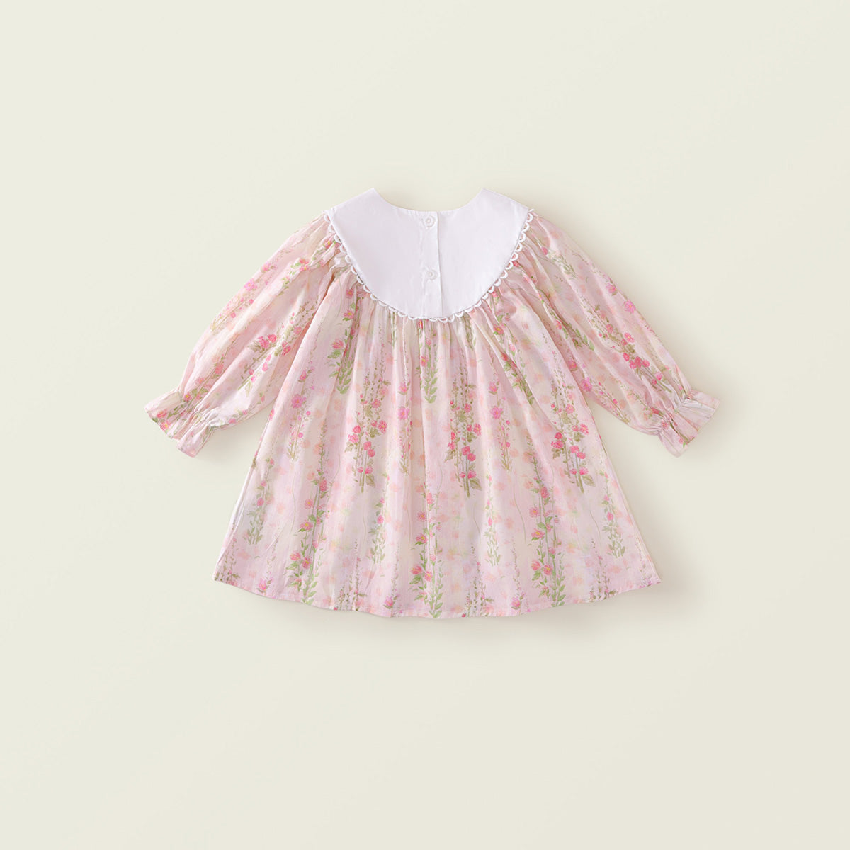 Girls' Floral Long-Sleeve Dress 2025 Spring New Arrival