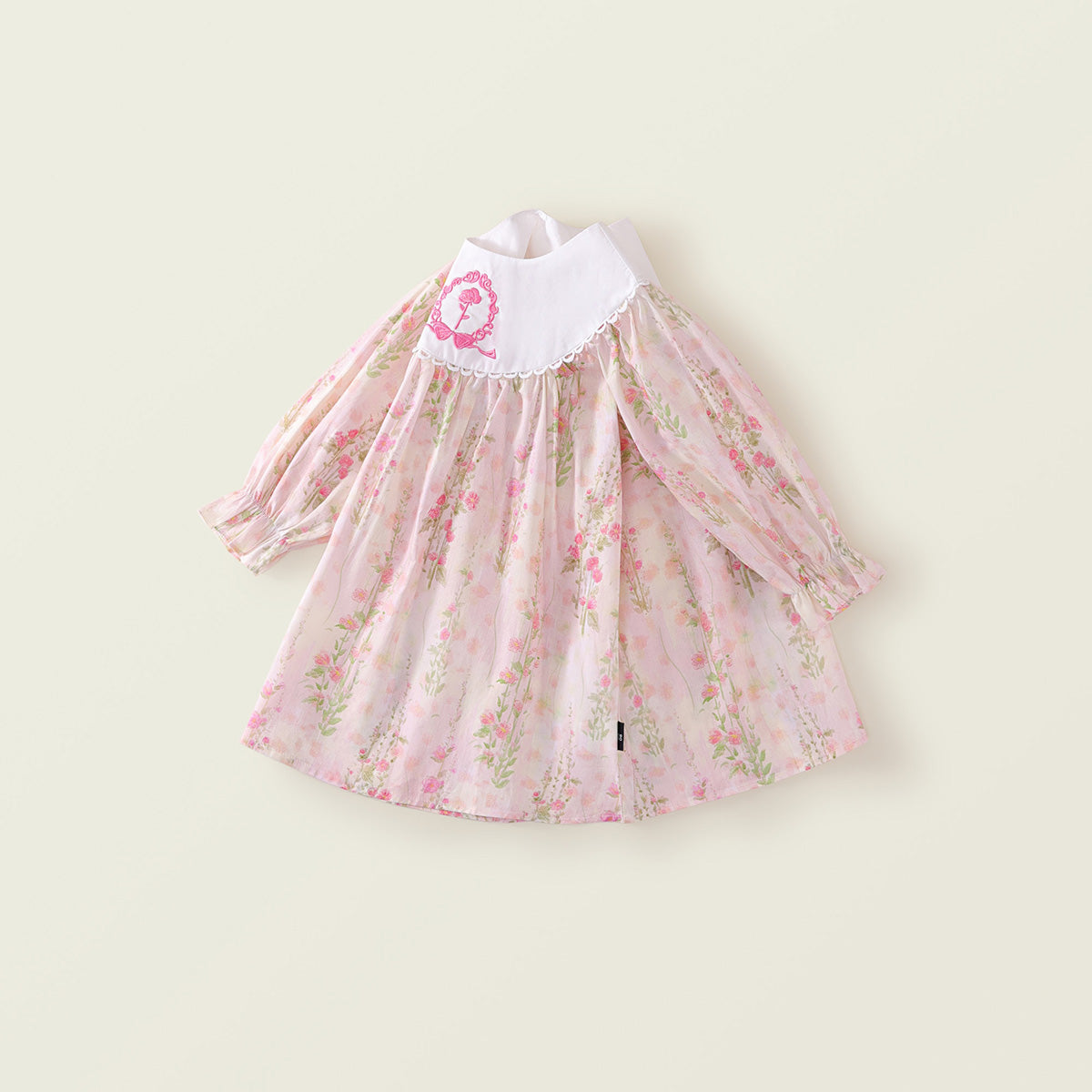 Girls' Floral Long-Sleeve Dress 2025 Spring New Arrival