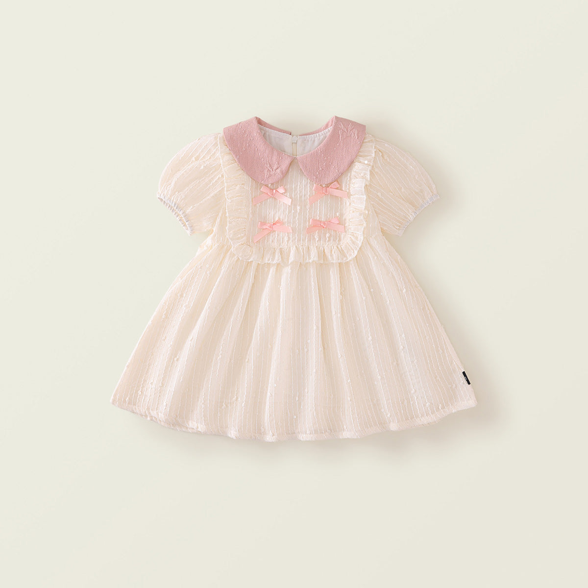 Girls Collar Bow Dress