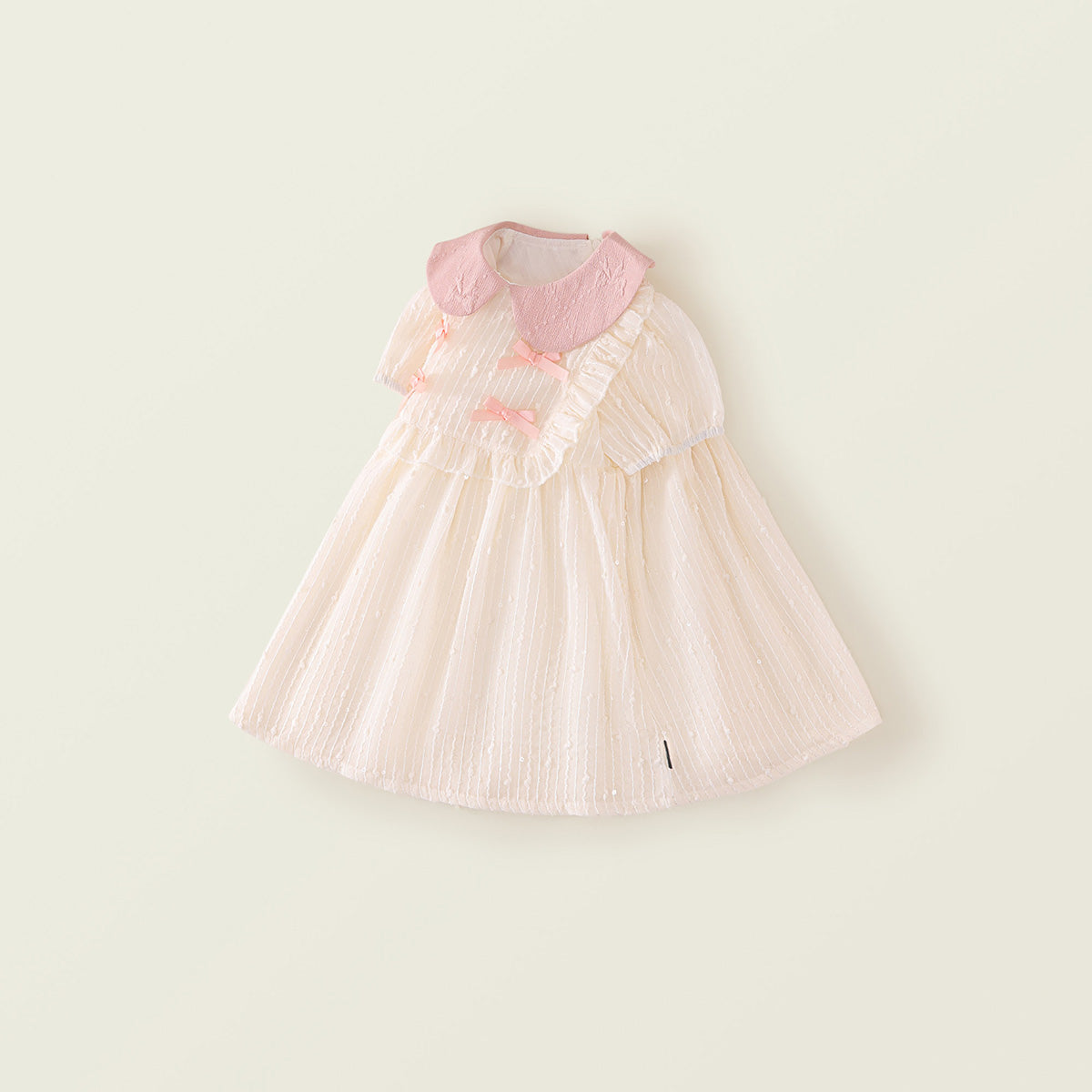Girls Collar Bow Dress