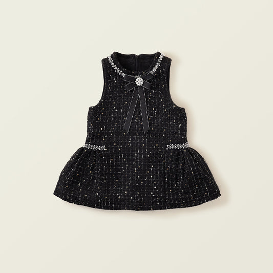 Girl's Tweed Little Chanel-Style Sleeveless Dress