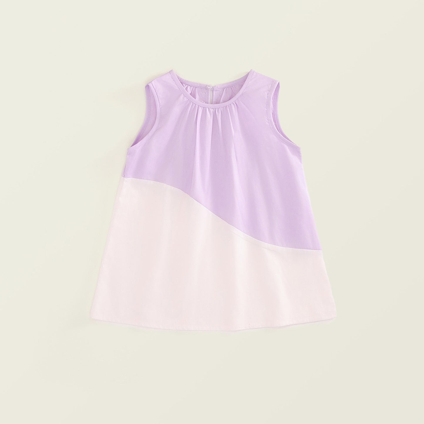 Girl's Sleeveless Patchwork Dress