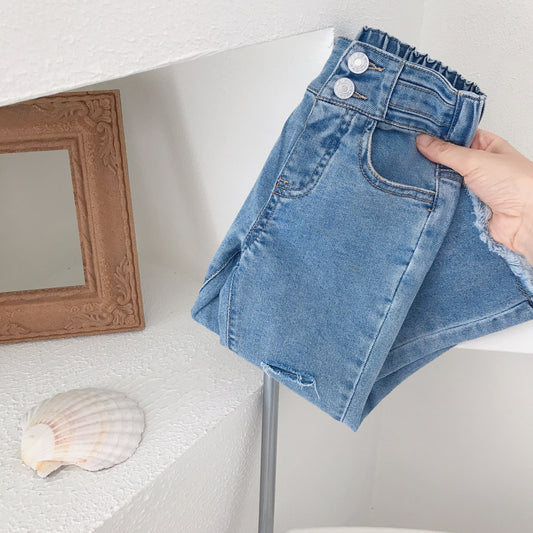 Girls' Spring/Autumn Ripped Jeans