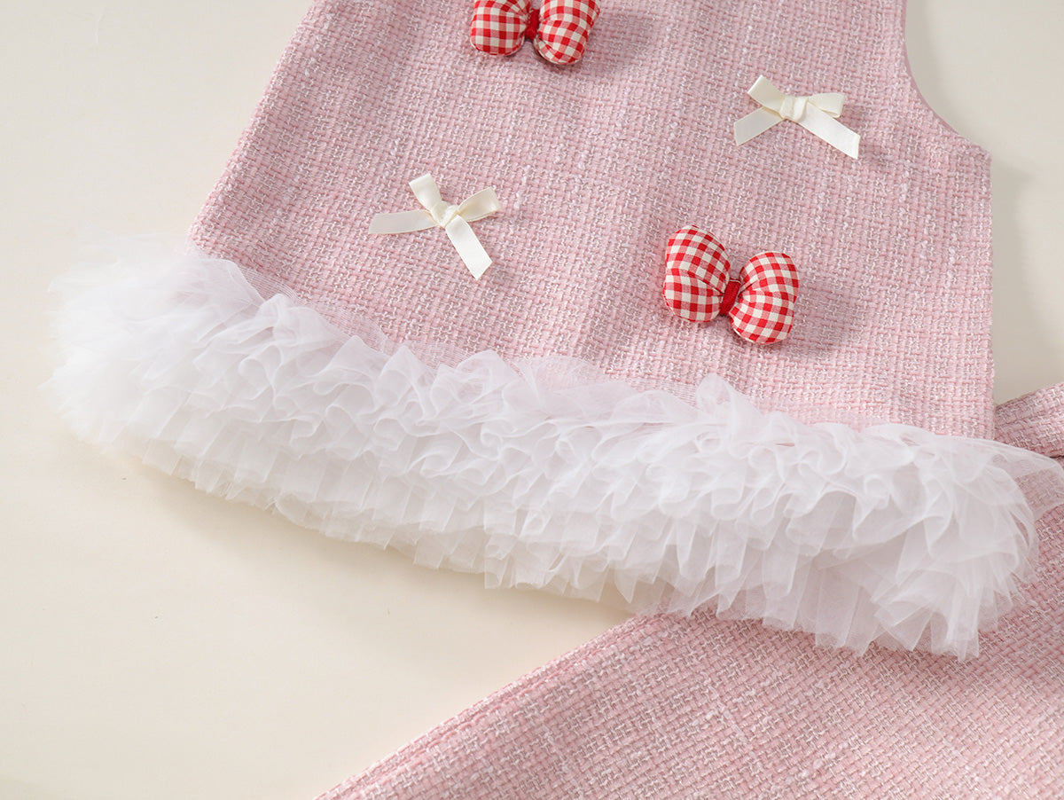 Girls' Sweet Style Pink 3-Piece Set - K5135861