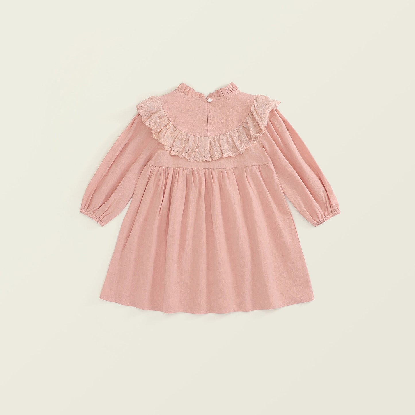 Girls French Lace-Trimmed Princess Dress