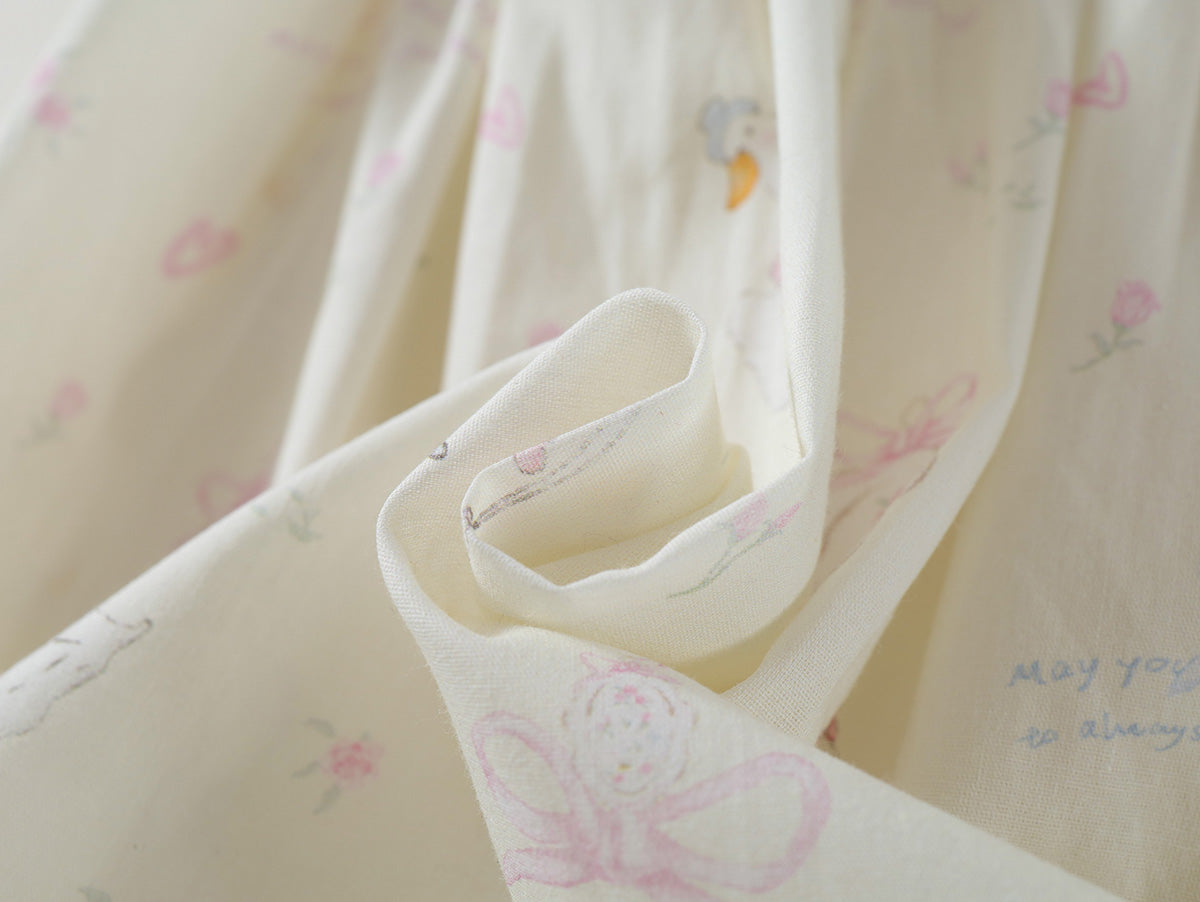 Toddler Girl’s Whimsical Print Puff Sleeve Dress - K6125997