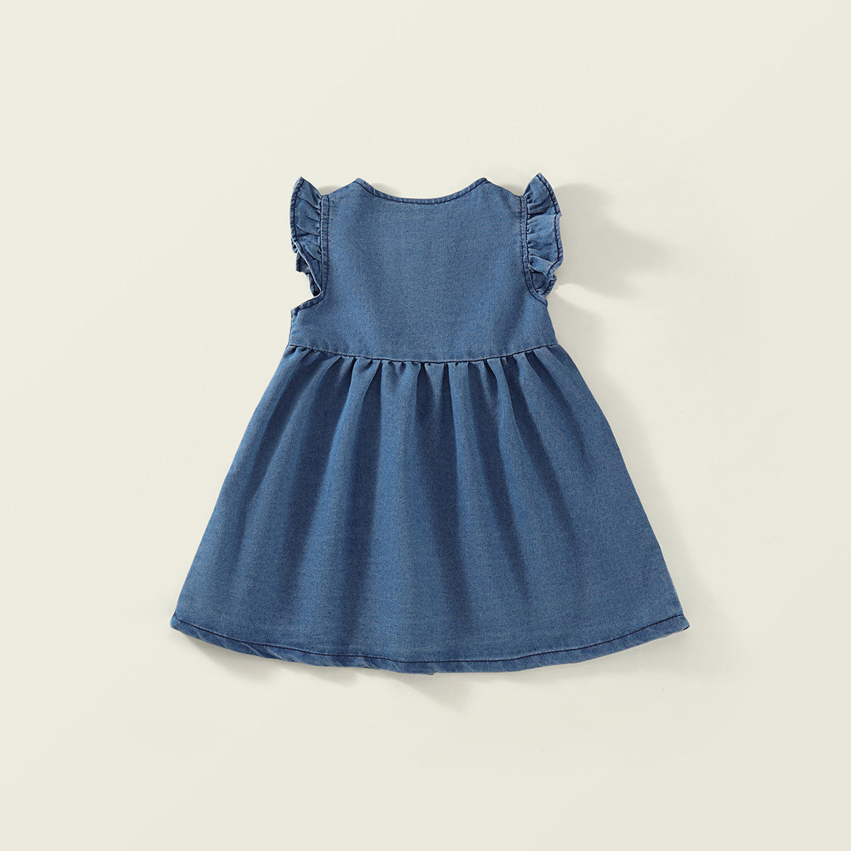 Girl's Ruffled Denim Dress -K6125979