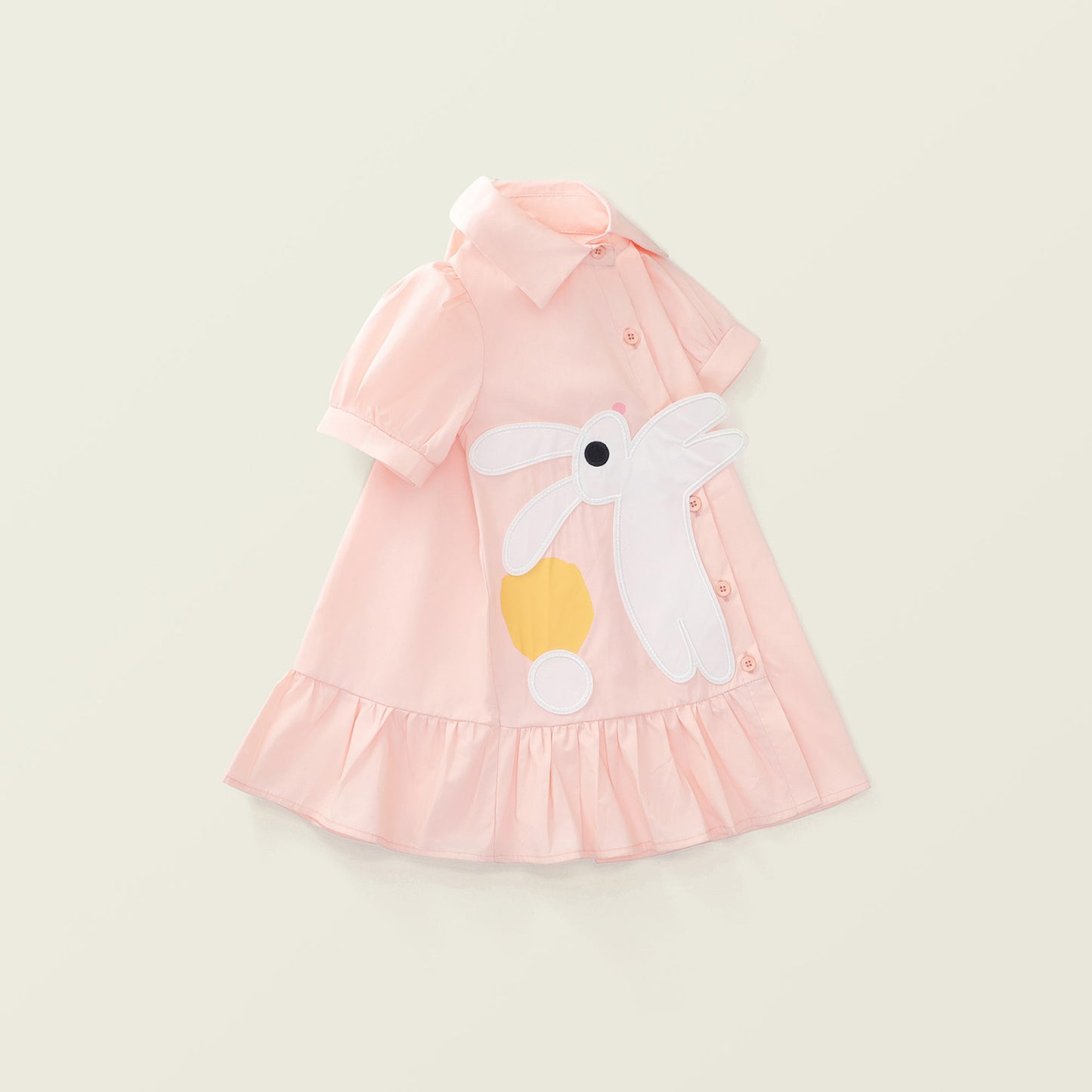 Girl's Pink Rabbit Sweet Dress