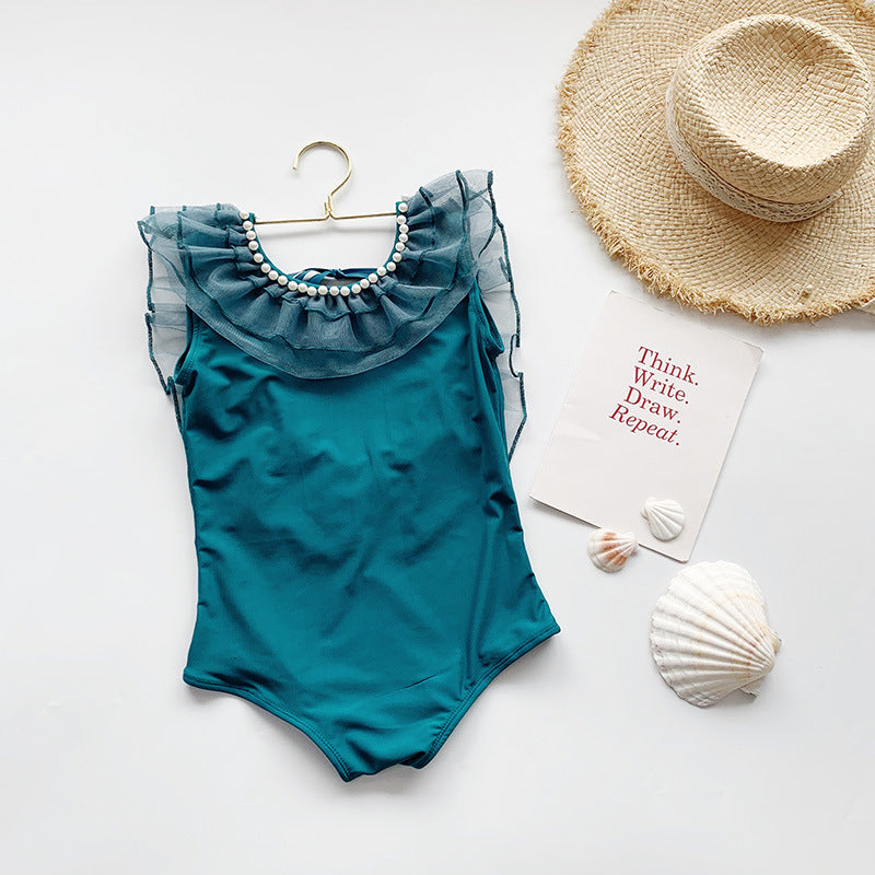 Girl's Summer Princess Swimwear One-Piece Suit