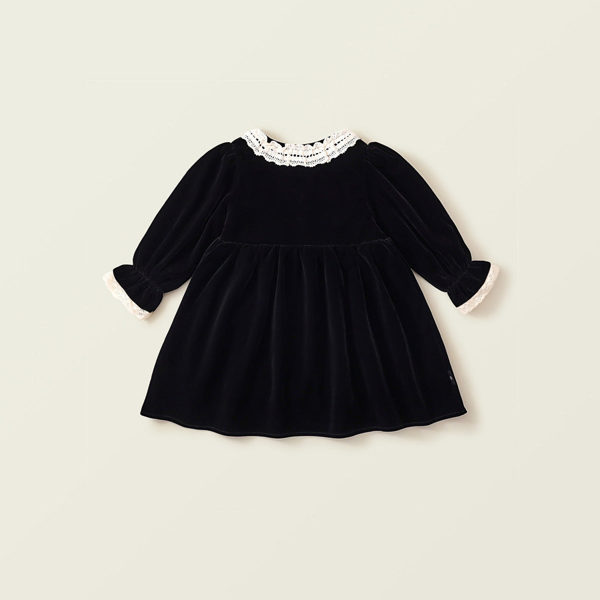 Girl's Velvet Long-Sleeve Princess Dress