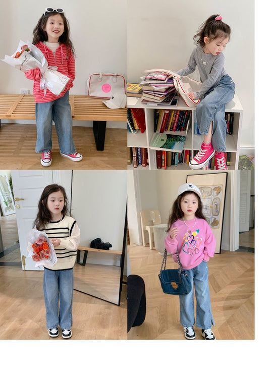 Girl's Autumn Chic Straight-Leg Pants