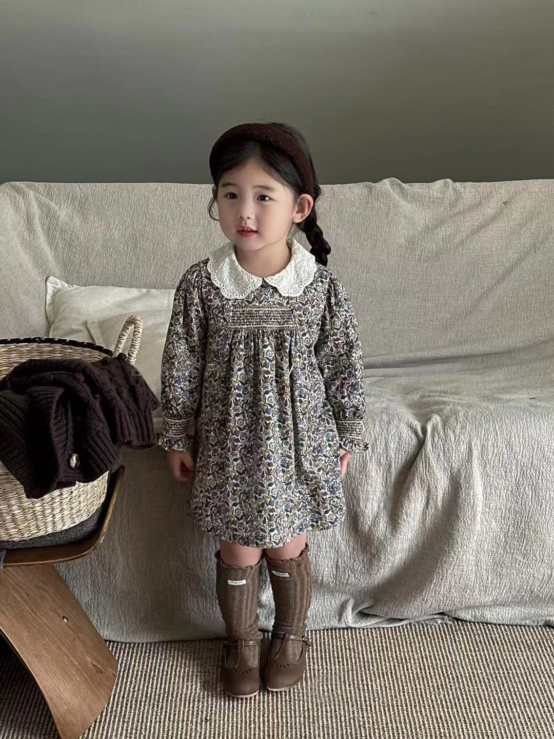 Girl's Autumn Floral Dress