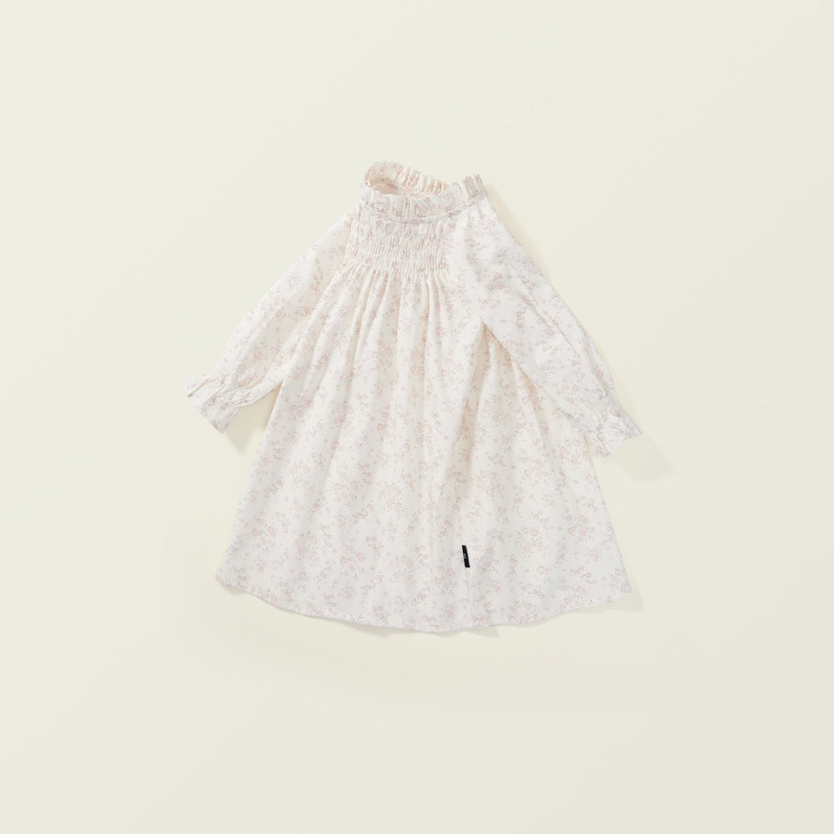 Girl's Ruffle Trim Country-Style Princess Dress with Gathered Sleeves