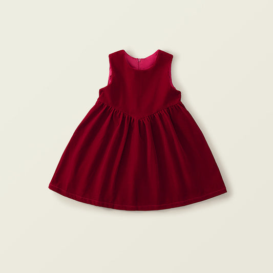 Girl's Velvet Sleeveless Dress