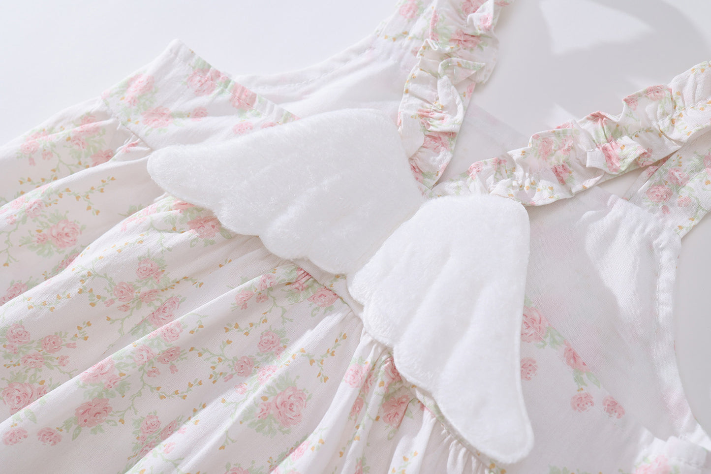 Girls Angel Wings Floral Tank Dress