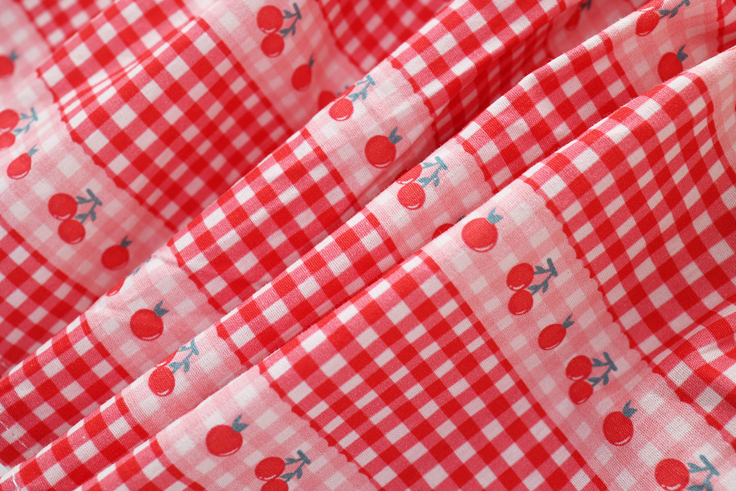 Girls Sweet Strawberry Print Sleeveless Dress