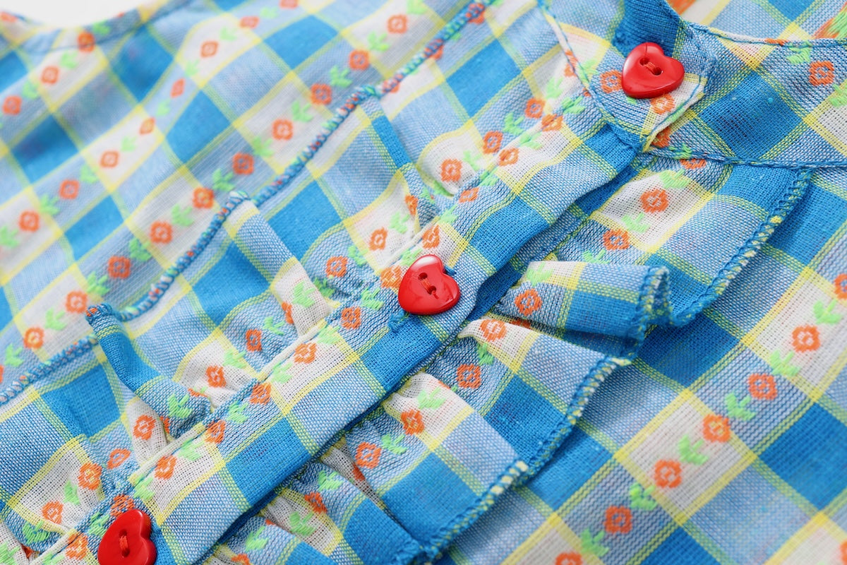 Girls Gingham Princess Dress