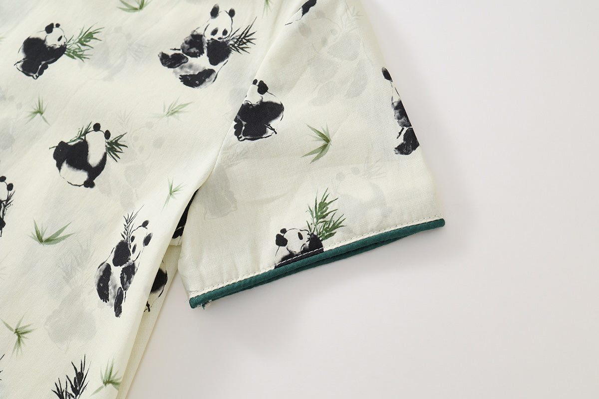 Girls Summer Panda Cheongsam