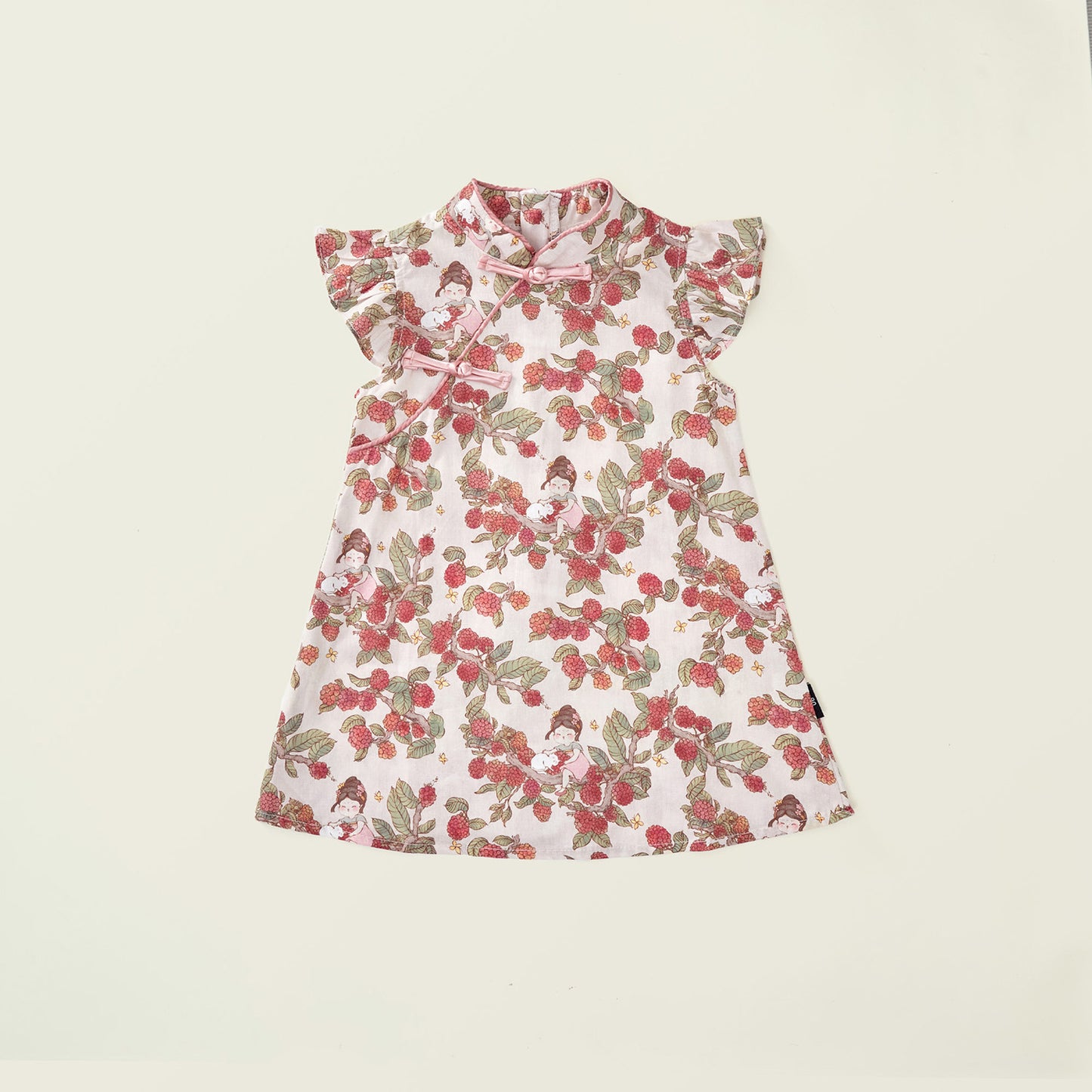 Girl's Chinese-Style Cheongsam Summer Dress