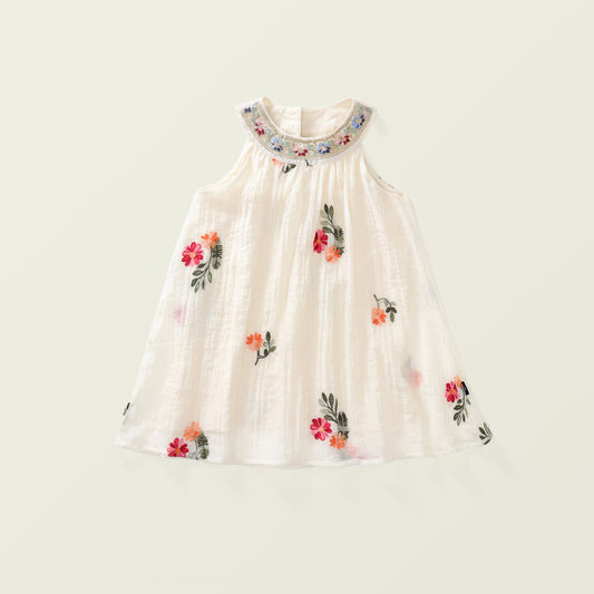 Girls Halter Neck Sleeveless Dress