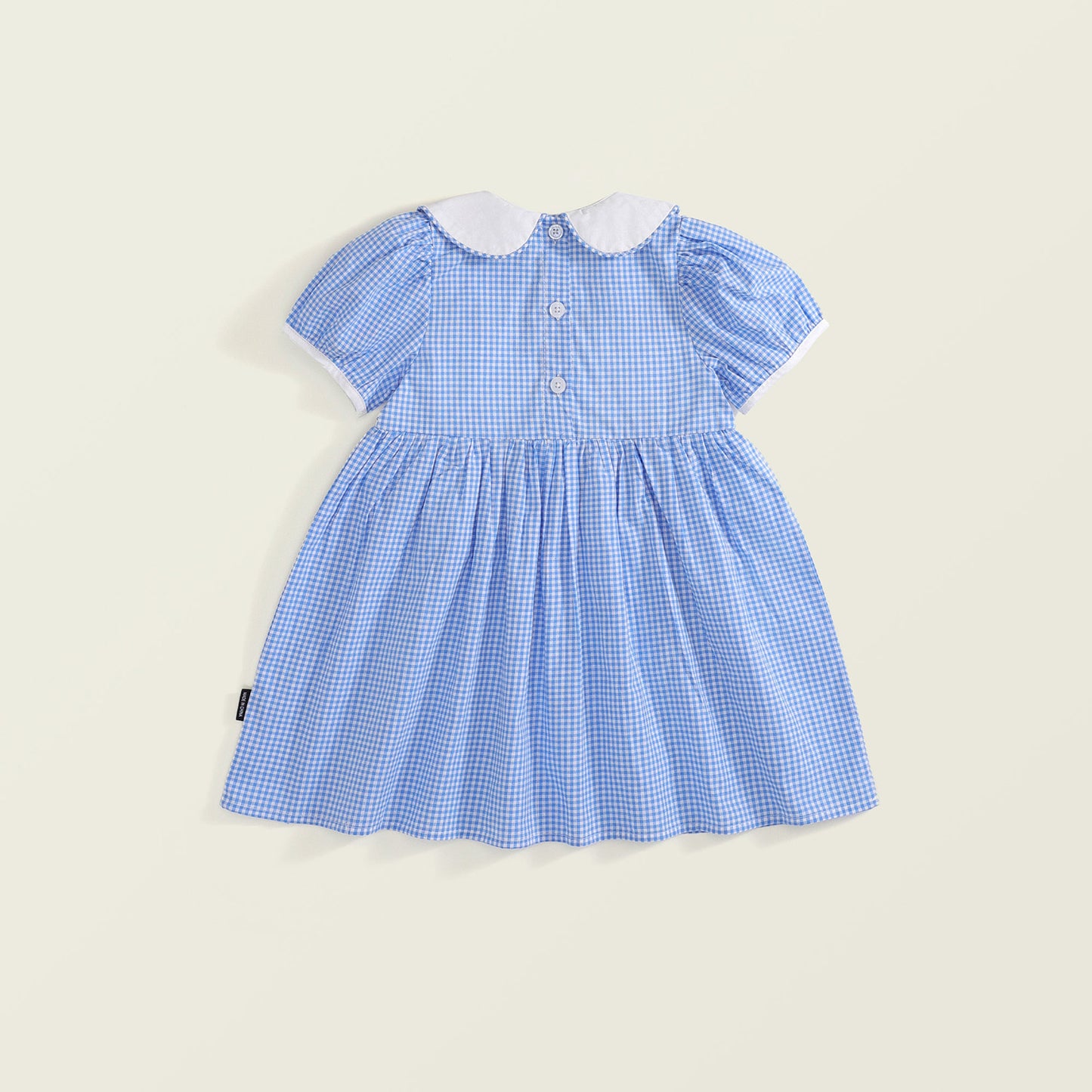 Girls Animal Embroidery Plaid Dress