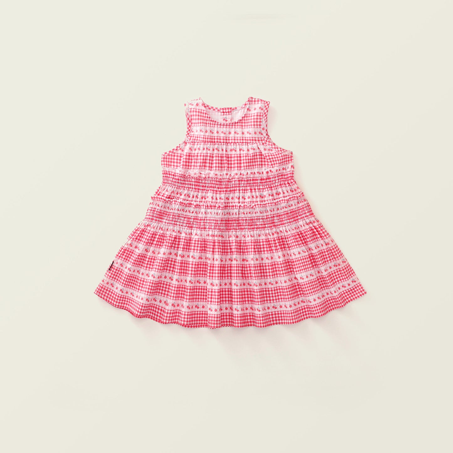 Girls Sweet Strawberry Print Sleeveless Dress