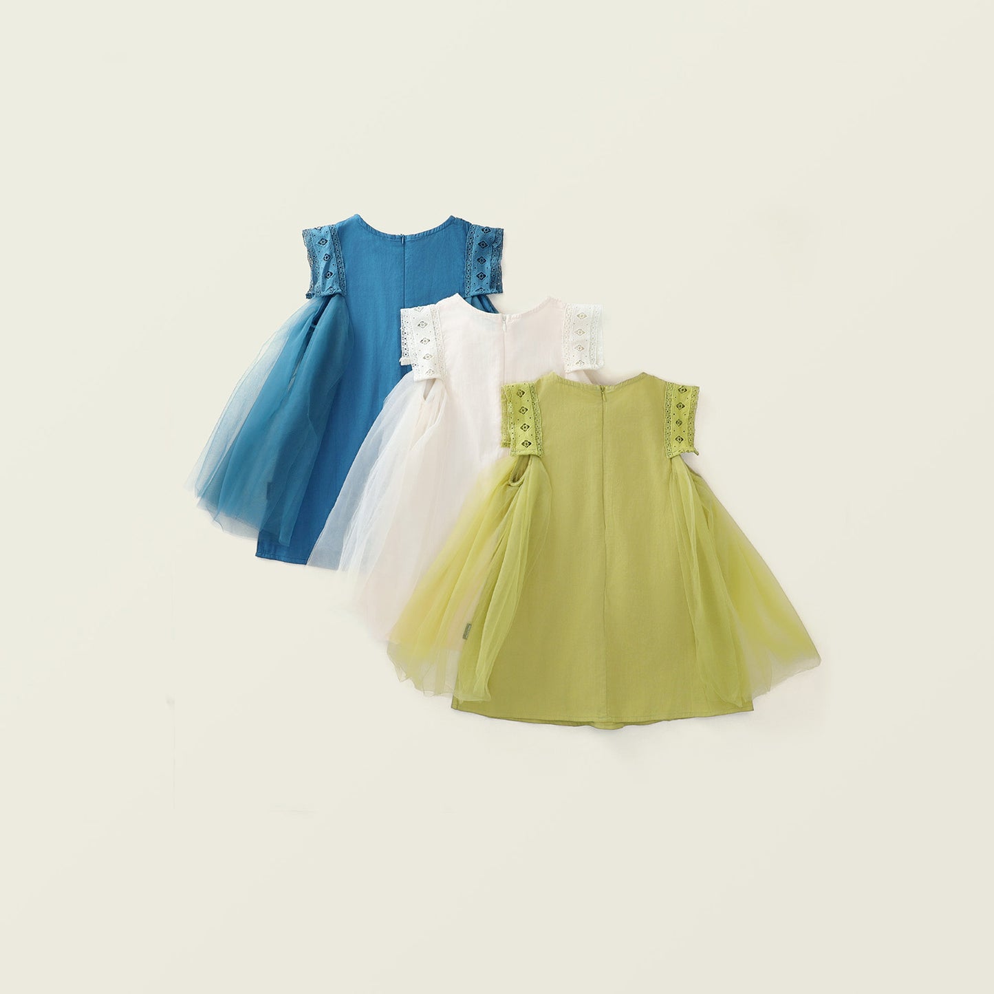 Girls Lace Trim Sleeveless Dress