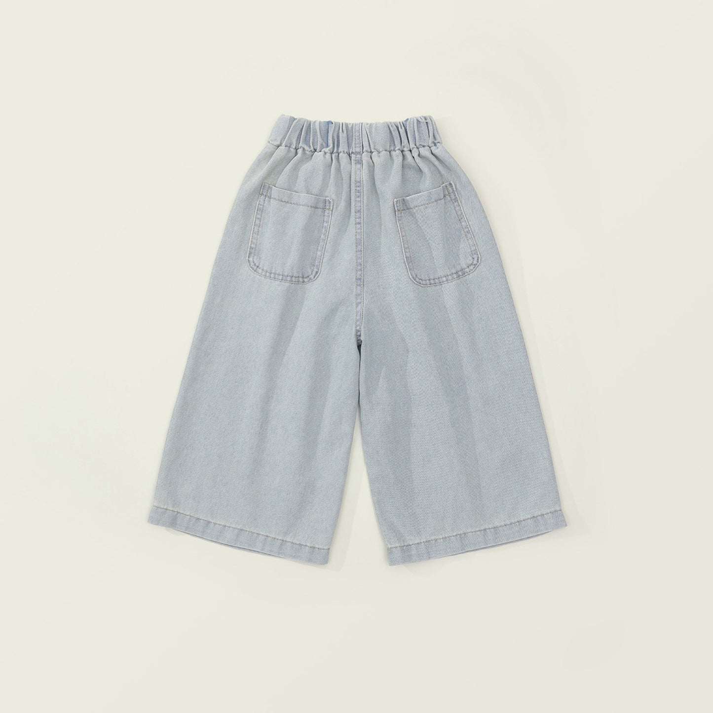 Girls' High-Waisted Wide-Leg Jeans