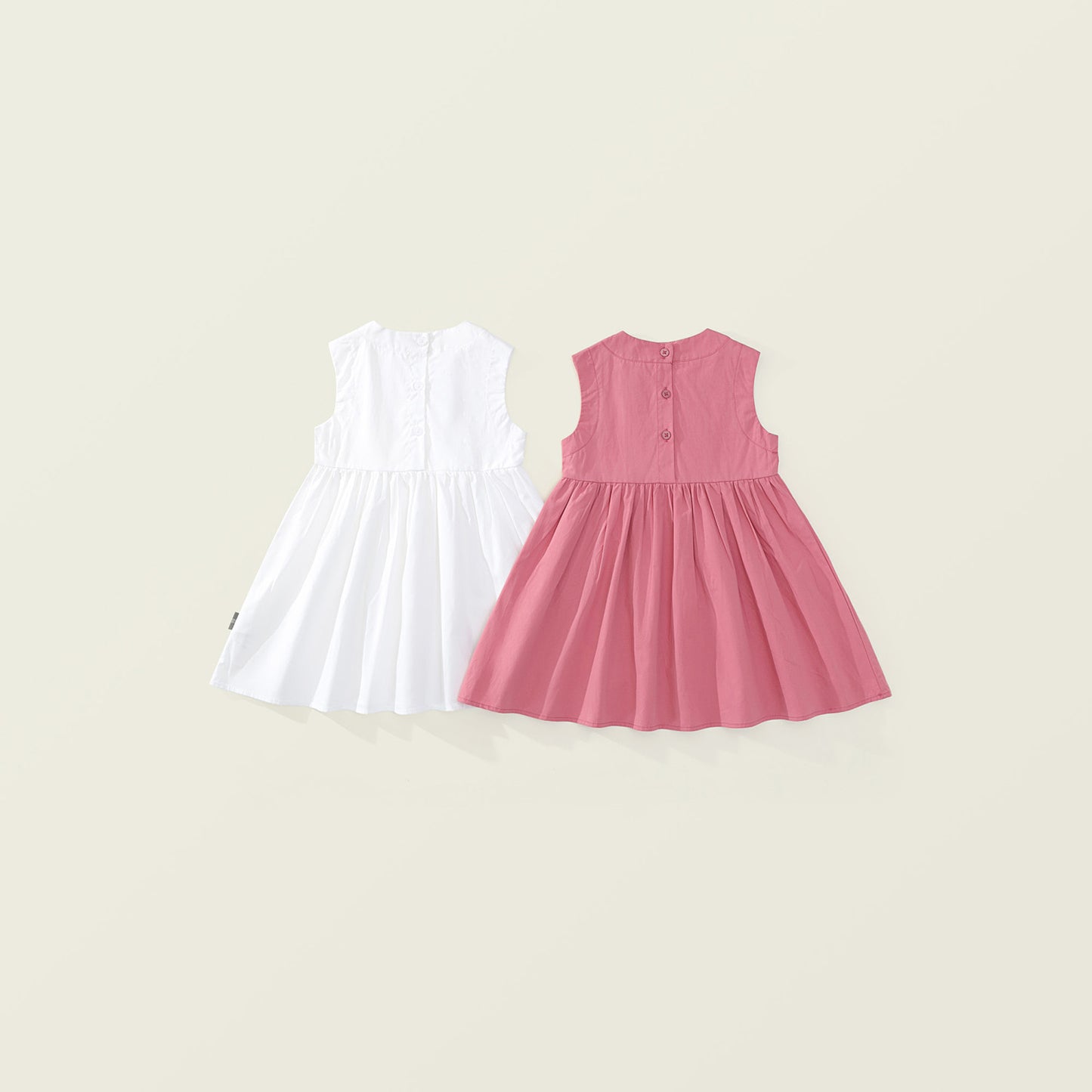 Girls Round Neck Sleeveless Dress