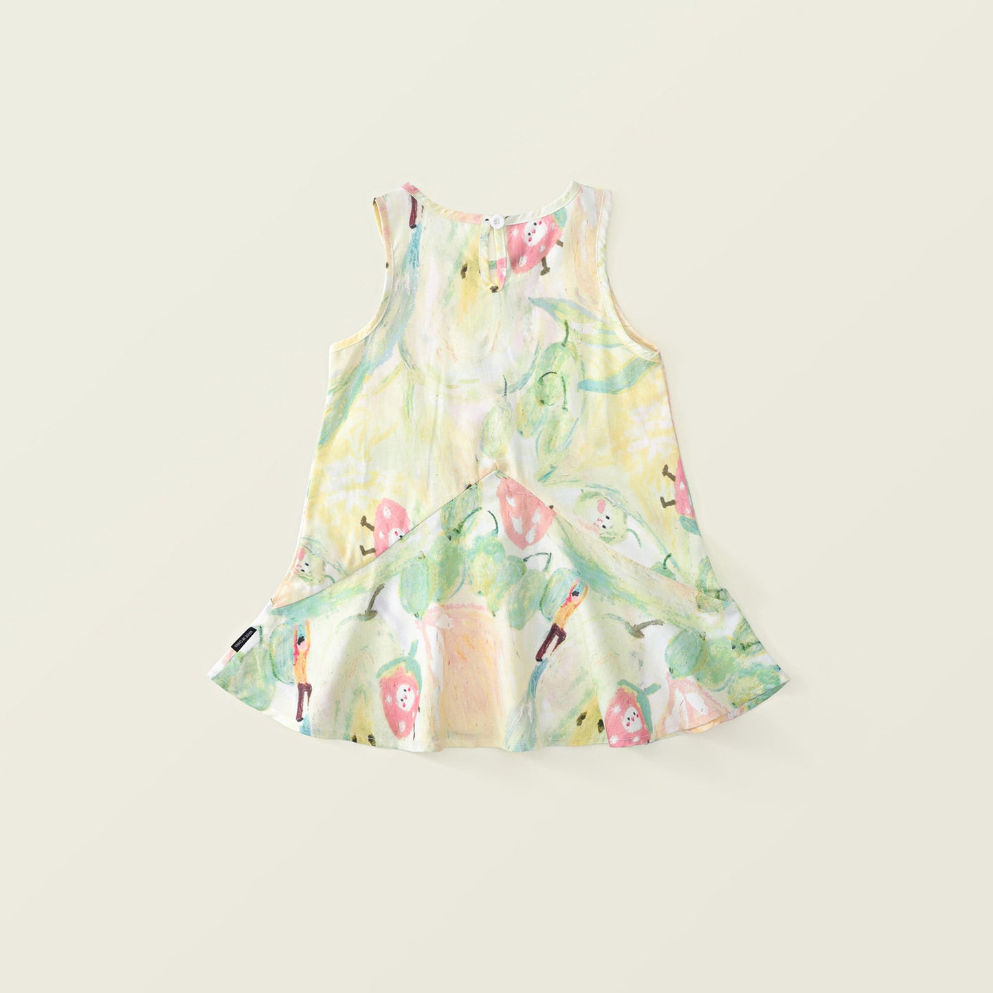 Girls Graffiti-Style Sleeveless Cotton Dress