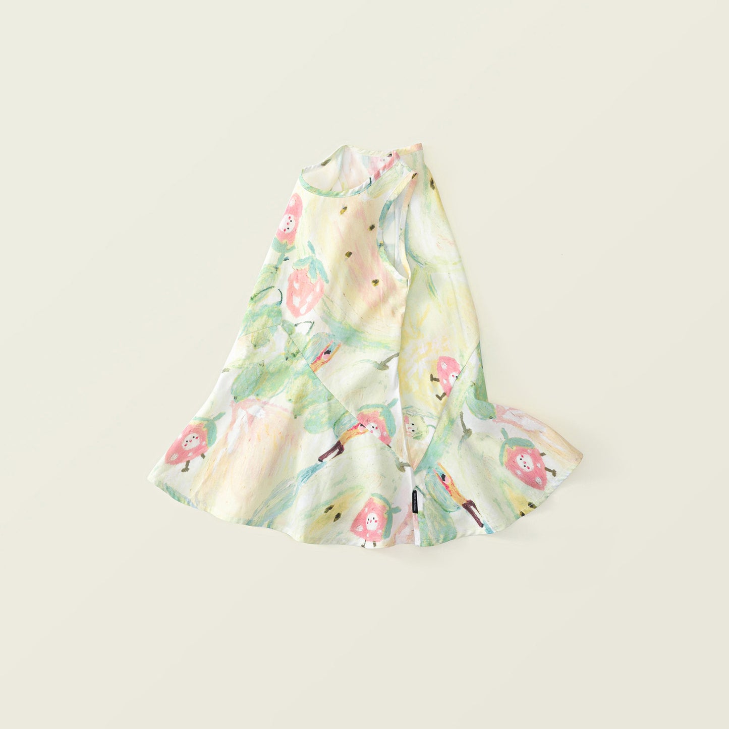 Girls Graffiti-Style Sleeveless Cotton Dress