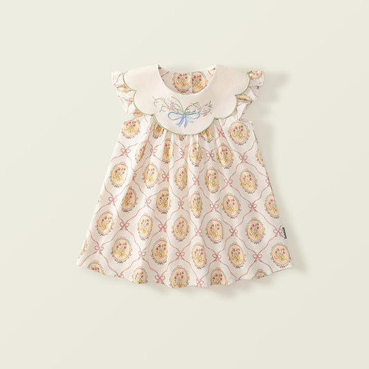 Girls Summer Flutter Sleeve Dress
