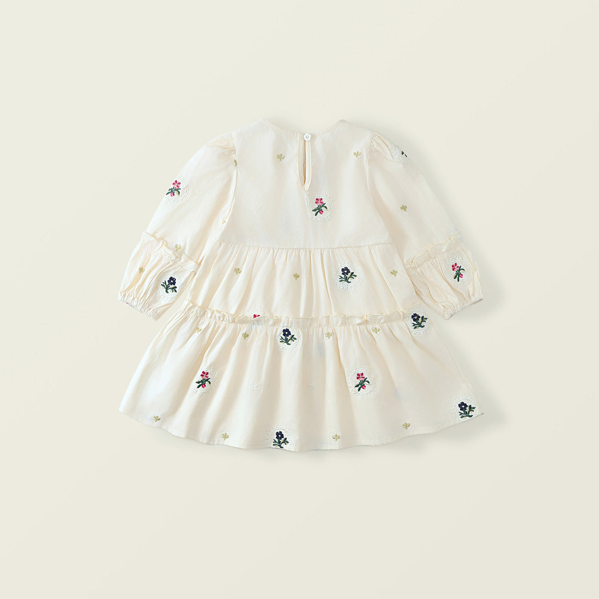 Girls Embroidered Cotton Princess Dress
