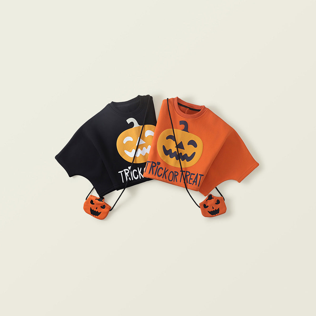 Girls' Halloween Pumpkin Bat Sweatshirt